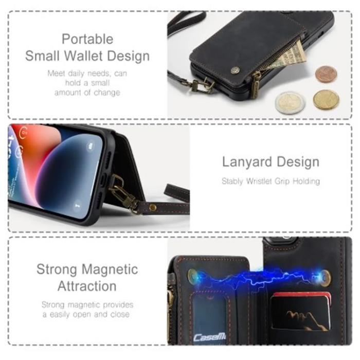 Caseme - Caseme iPhone 15 Plus Mobilskal Korthållare C20 - Svart