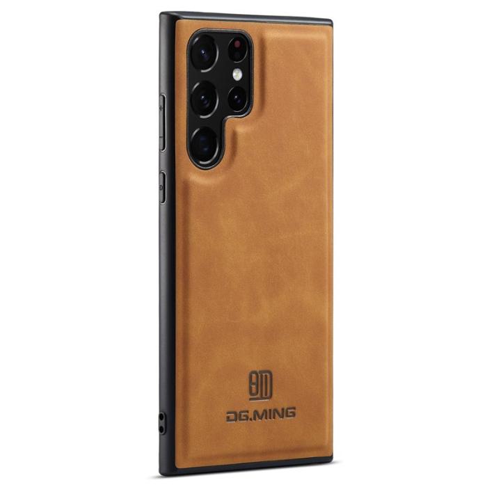 DG.MING - DG.MING Mobilskal till Samsung Galaxy S24 Ultra Läder+PC+TPU Brun