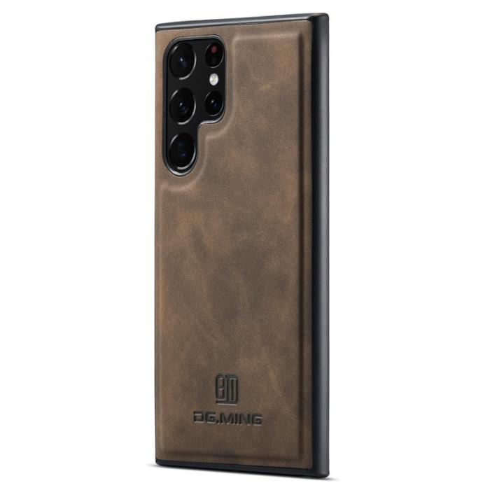 DG.MING - DG.MING Mobilskal till Samsung Galaxy S24 Ultra Läder+PC+TPU Brun