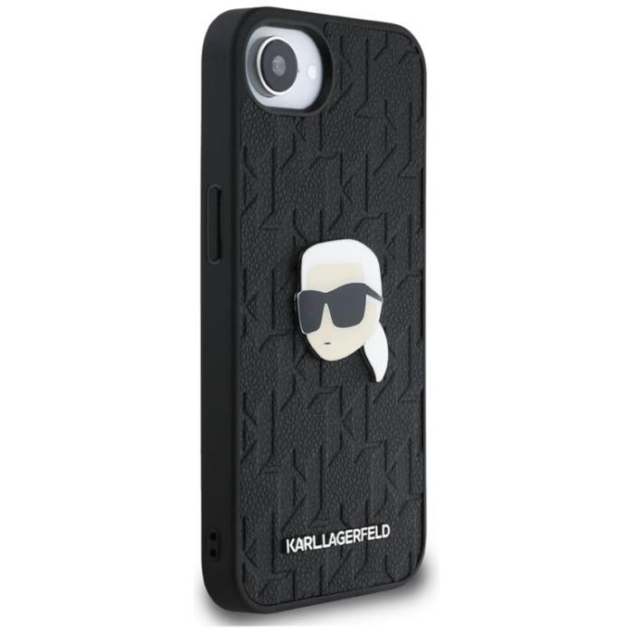 KARL LAGERFELD - Karl Lagerfeld iPhone 16e Mobilskal Monogram Karl Head Pin