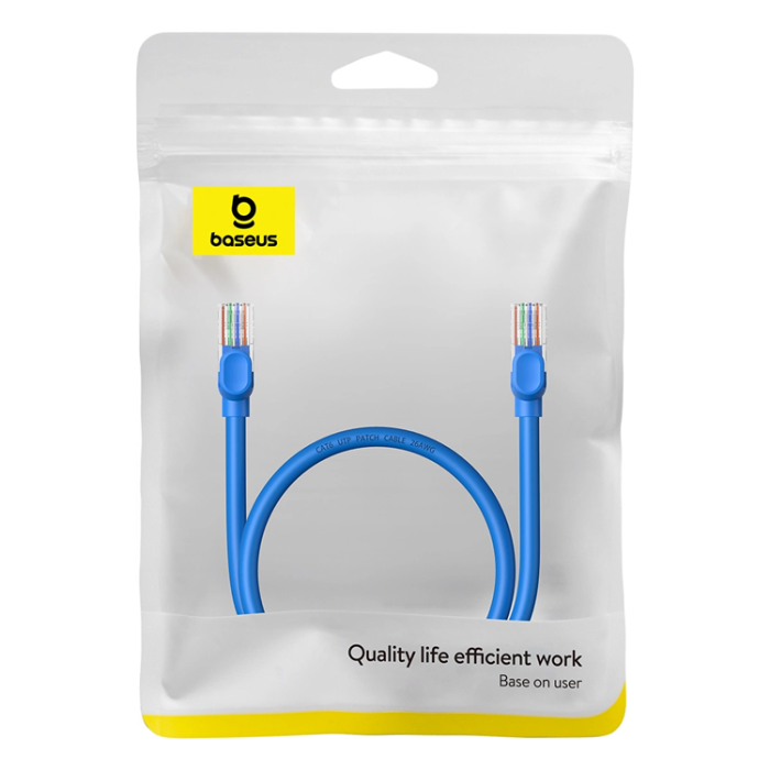 BASEUS - Baseus Cat 6 RJ-45 Ethernet-kabel 1000 Mb/s 3 m - blå