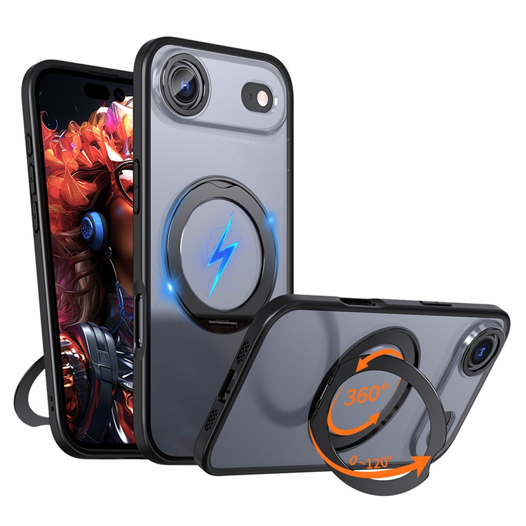 iPhone Air Mobilskal MagSafe TPU + Acrylic Kickstand - Svart | 2353 | AlltMobil