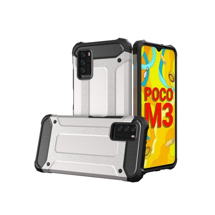 OEM - Redmi Note 10 5G / Poco M3 Pro Skal Hybrid Armor Tough Rugged - Silver