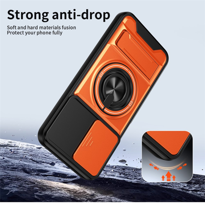 A-One Brand - Galaxy A16 Mobilskal MagSafe med Camera Lens Slider Ringhållare