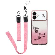KADEM - KADEM Samsung Galaxy S26 Edge Skal Blomm&ouml;nster TPU Gradient - Ros&eacute;guld