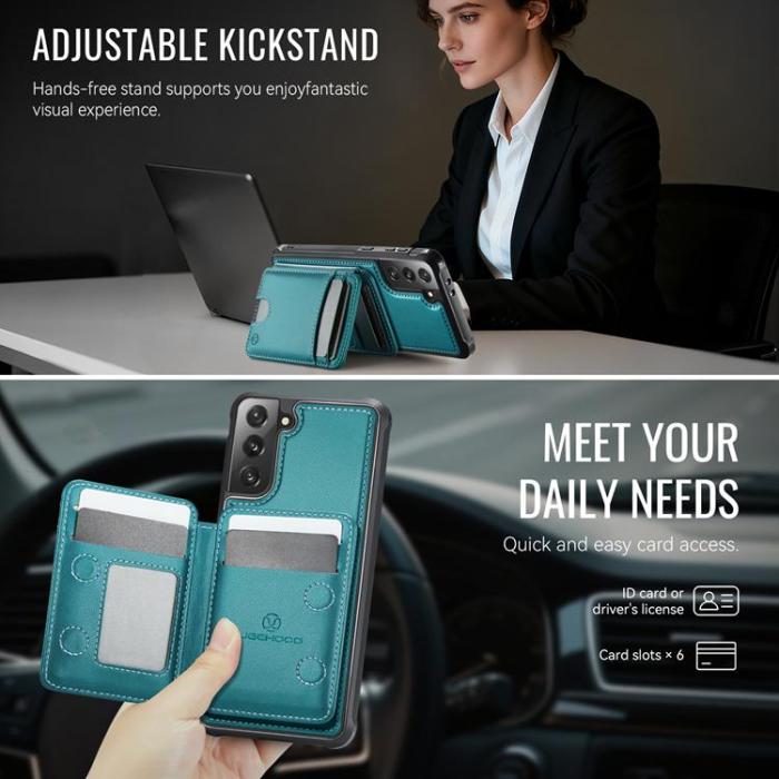 OEM - JEEHOOD Samsung Galaxy S21 5G Fodral Konstläder - Blå