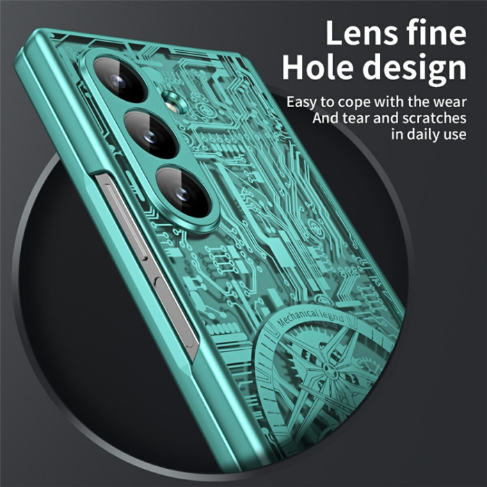 A-One Brand - Galaxy Z Fold7 Mobilskal Mechanical Legend Electroplating - Grön