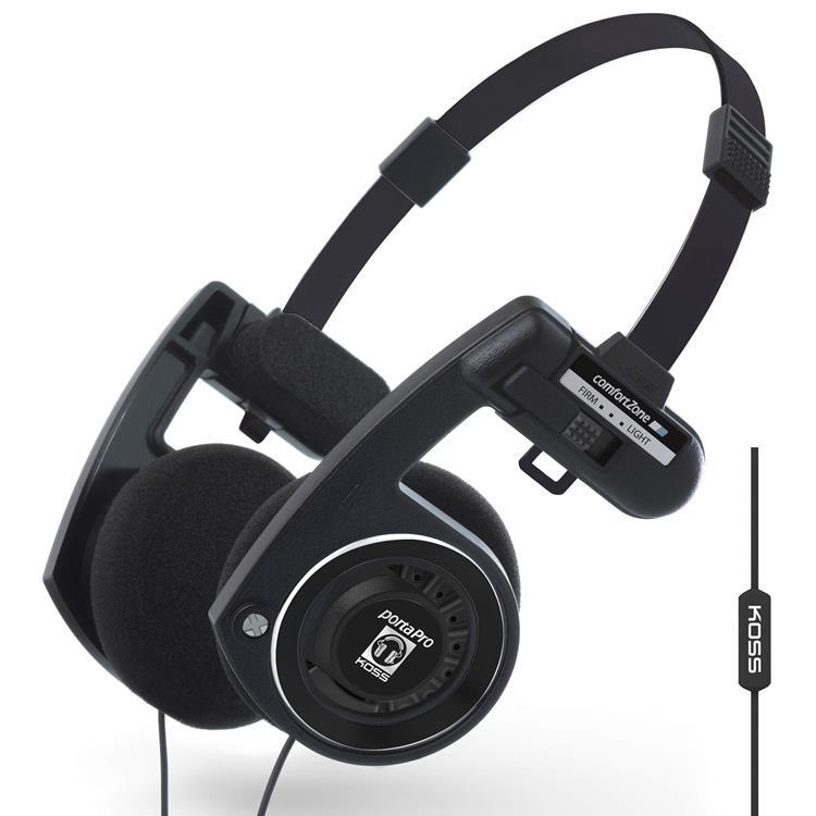 KOSS Hörlurar PortaPro 3.0 On-Ear Mic Remote - Dark Master | 505771 | AlltMobil