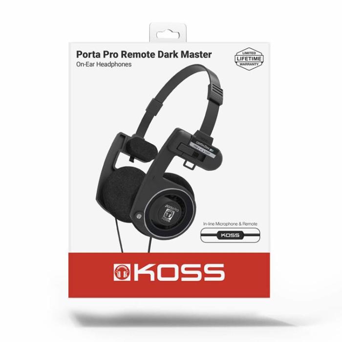 Koss - KOSS Hörlurar PortaPro 3.0 On-Ear Mic Remote - Dark Master