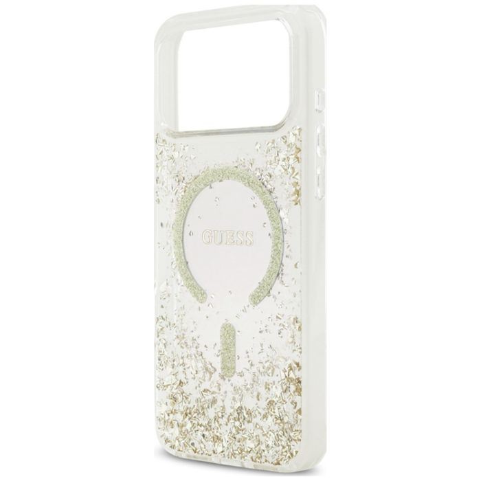 Guess - Guess Mobilskal För iPhone 18 Pro Max/17 Pro Max Magsafe Resin Bottom Glitter
