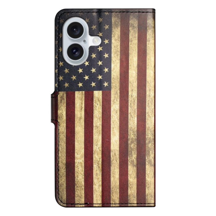 A-One Brand - iPhone 17 Plånboksfodral Pattern Print - Den Amerikanska Flaggan