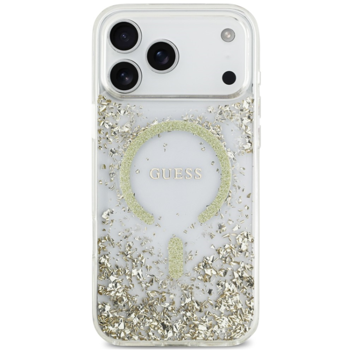 Guess - Guess Mobilskal För iPhone 18 Pro/17 Pro Magsafe Resin Bottom Glitter