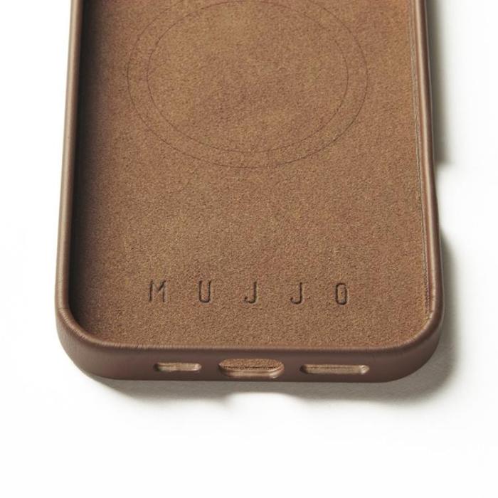 Mujjo - Mujjo iPhone 16 Pro Max Mobilskal MagSafe Läder - Tan
