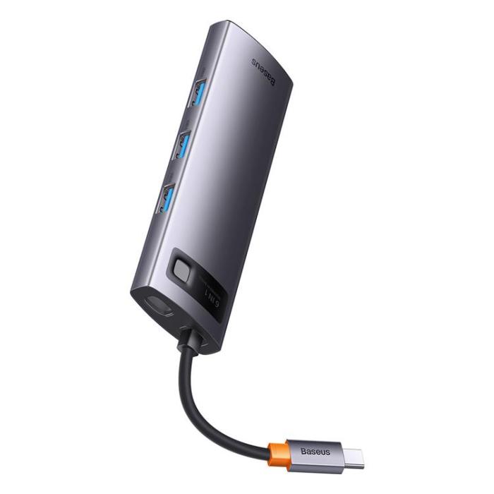 BASEUS - Baseus Hub 6 Port StarJoy - Grå