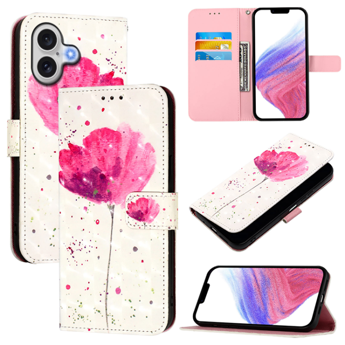 A-One Brand - iPhone 17 Plånboksfodral Printing Pattern Med Strap