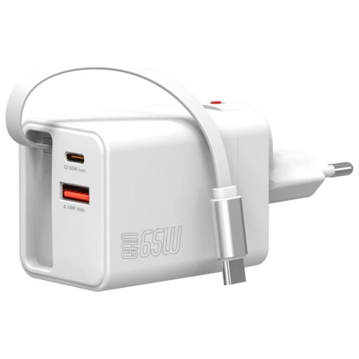 4smarts - 4smarts Snabbladdare 65W 2xUSB-C 1xUSB-A Flex Jojo - Vit
