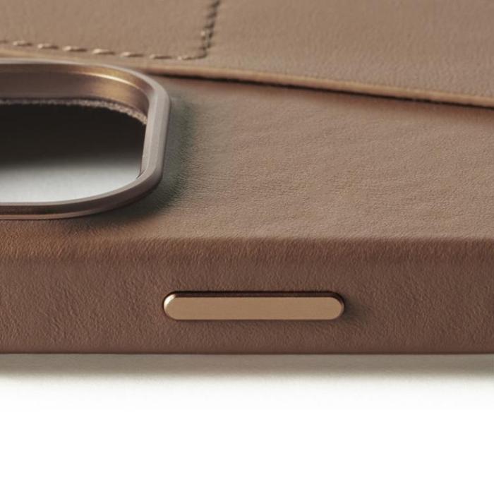 Mujjo - Mujjo iPhone 16 Pro Max Mobilskal MagSafe Korthållare - Tan