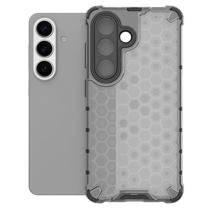 OEM - Samsung Galaxy S26/S26 Pro Skal Plast Honungskaka Form - Svart