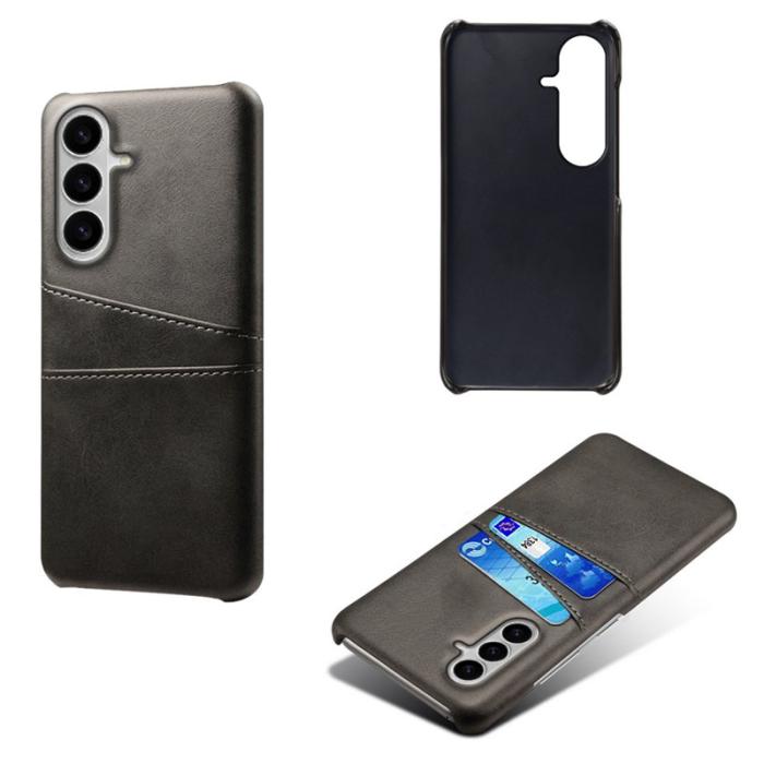 OEM - Mobilskal till Samsung Galaxy S26/S26 Pro Kortplatser PU Läder + Hård PC Svart