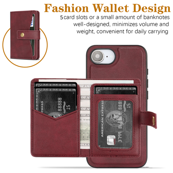 A-One Brand - iPhone 16e Mobilskal MagSafe Detachable Korthållare