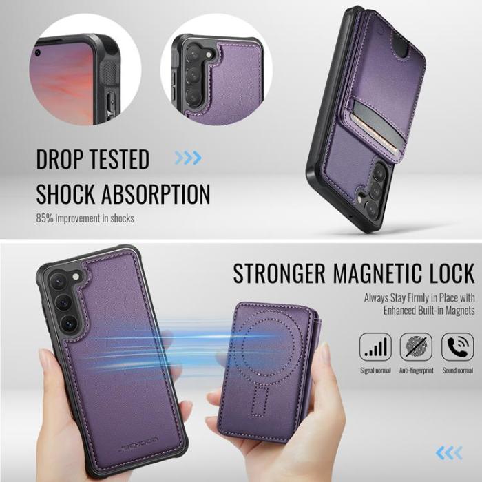 OEM - JEEHOOD Samsung Galaxy S23+ Fodral KonstLäder - Lila