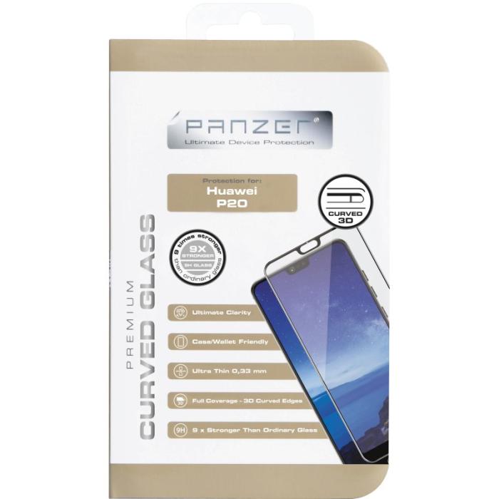 UTGATT5 - Panzer Huawei P20, Curved Glass - Svart
