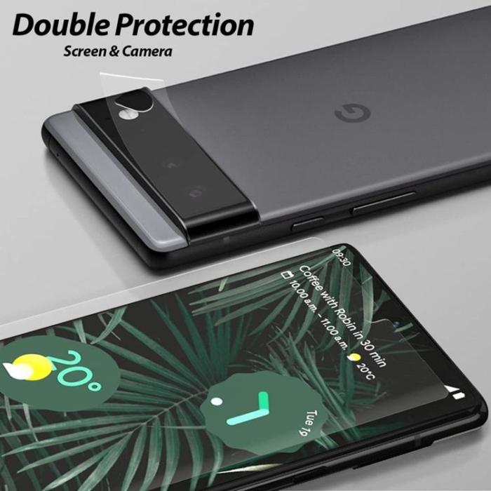 UTGATT5 - Whitestone Kuppglas Set Härdat Glas Google Pixel 6 Pro - Clear