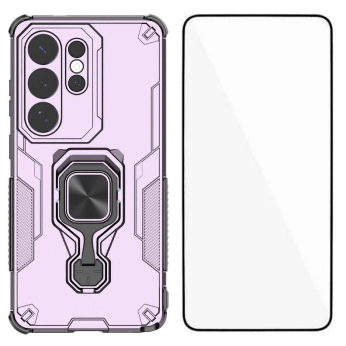 WANLONFENG - WANLONFENG Mobilskal till Samsung Galaxy S26 Ultra Plast Kickstand - Lila