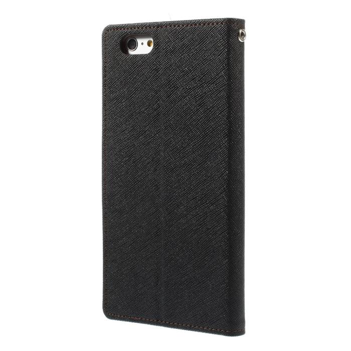 Mercury - Mercury Fancy Diary Plånboksfodral till Apple iPhone 6(S) Plus - Svart/Brun