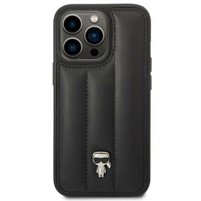 UTGATT5 - Karl Lagerfeld iPhone 14 Pro Skal Puffy Ikonik Pin - Svart
