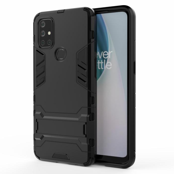 OEM - Kick-Stand Mobilskal till Oneplus Nord N10 5G - Svart