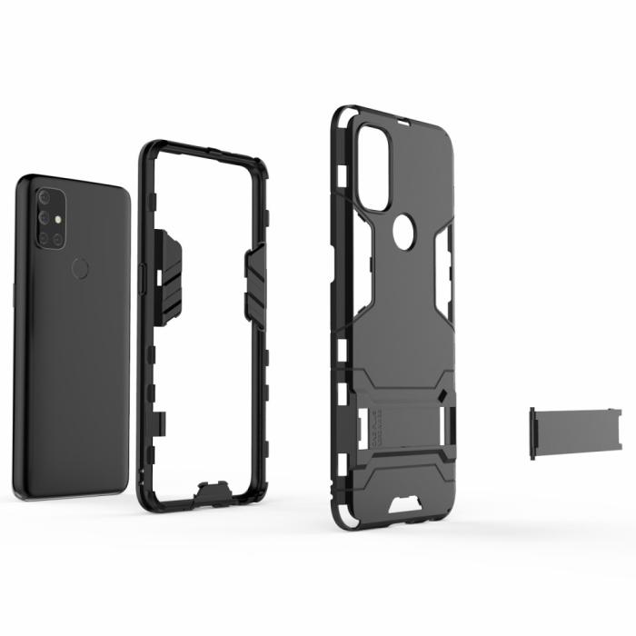 OEM - Kick-Stand Mobilskal till Oneplus Nord N10 5G - Svart