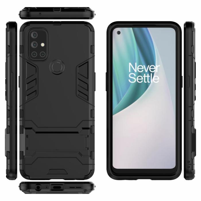 OEM - Kick-Stand Mobilskal till Oneplus Nord N10 5G - Svart