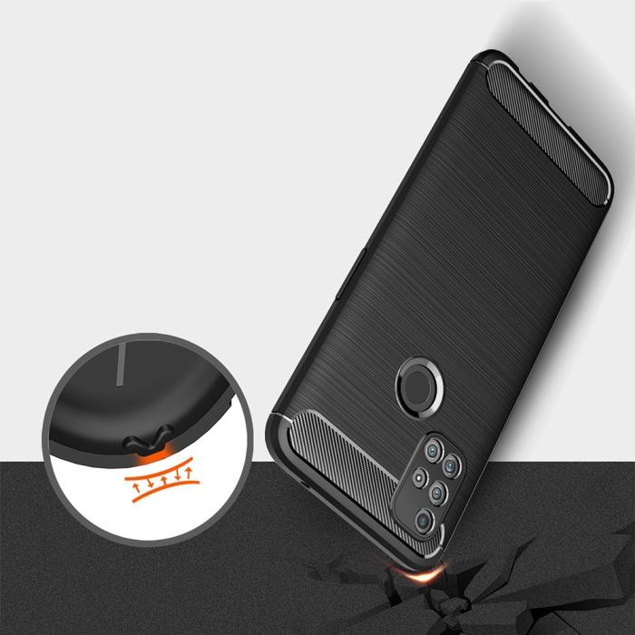 OEM - Carbon Fiber Mobilskal till Oneplus Nord N10 5G - Svart