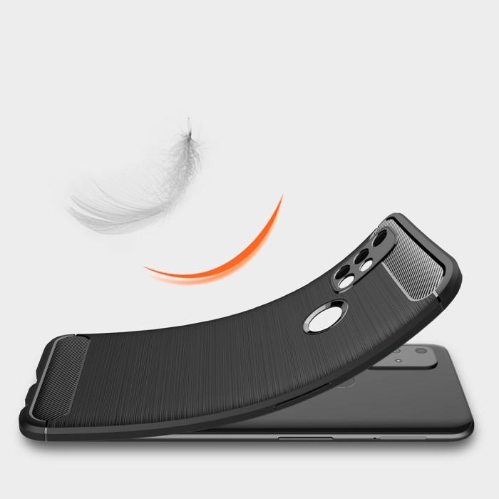 OEM - Carbon Fiber Mobilskal till Oneplus Nord N10 5G - Svart