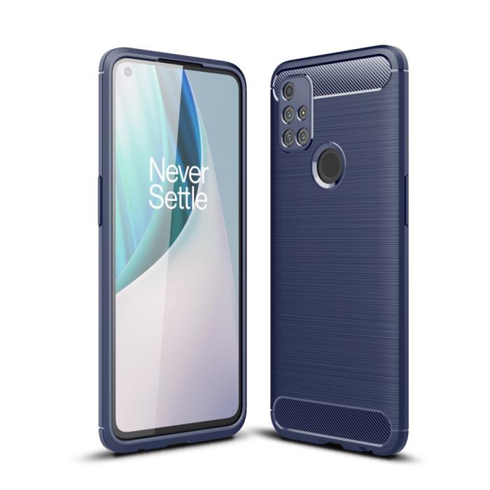 OEM - Carbon Fiber Mobilskal till Oneplus Nord N10 5G - Blå