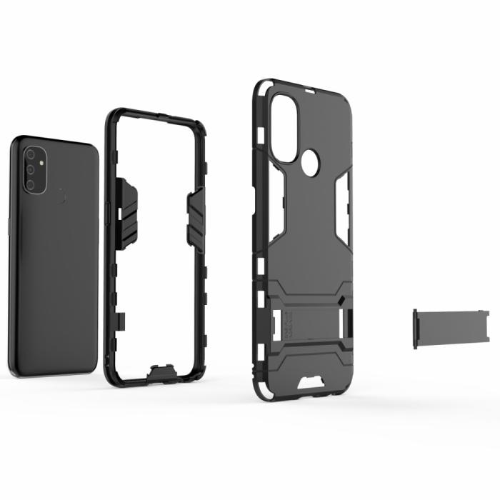OEM - Kick-Stand Mobilskal till Oneplus Nord N100 - Svart