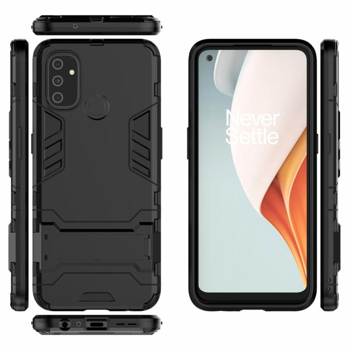 OEM - Kick-Stand Mobilskal till Oneplus Nord N100 - Svart