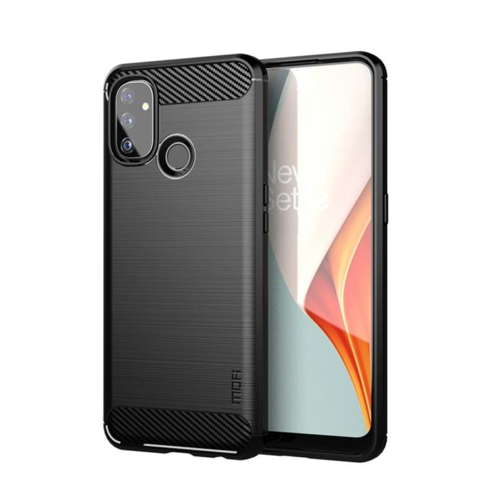 OEM - Carbon Fiber Mobilskal till Oneplus Nord N100 - Svart