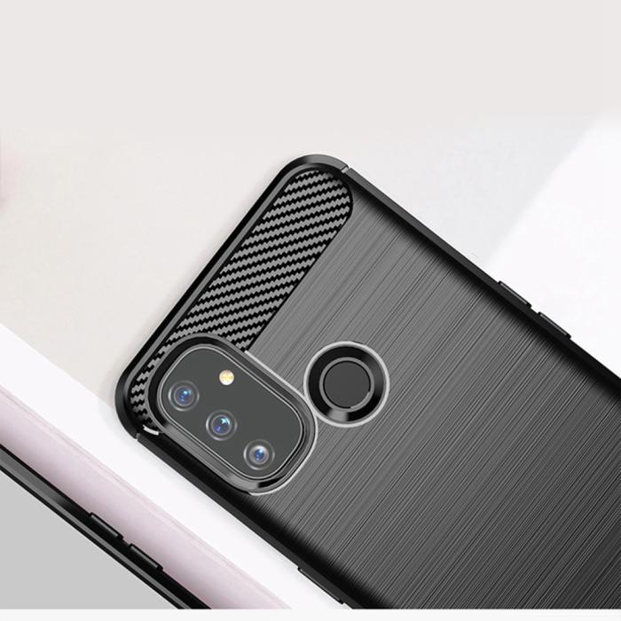 OEM - Carbon Fiber Mobilskal till Oneplus Nord N100 - Svart