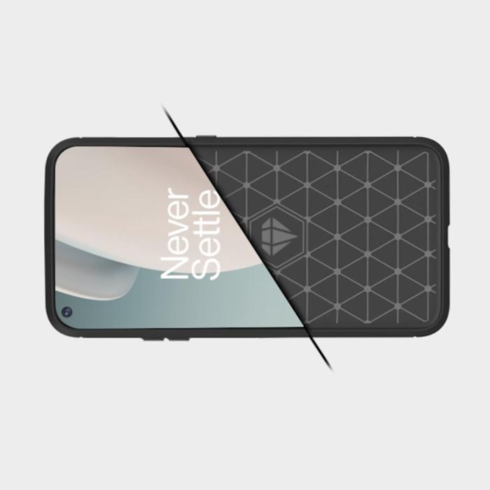 OEM - Carbon Fiber Mobilskal till Oneplus Nord N100 - Svart