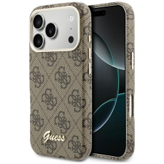 Guess - Guess Mobilskal F&ouml;r iPhone 17 Pro MagSafe 4G Script - Brun