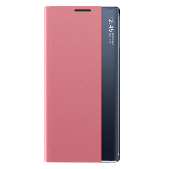 OEM - Galaxy A22 4G Mobilfodral Sleep Smart Window - Rosa