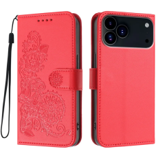 A-One Brand - iPhone 17 Pro Max Plånboksfodral Mandala Flower - Röd