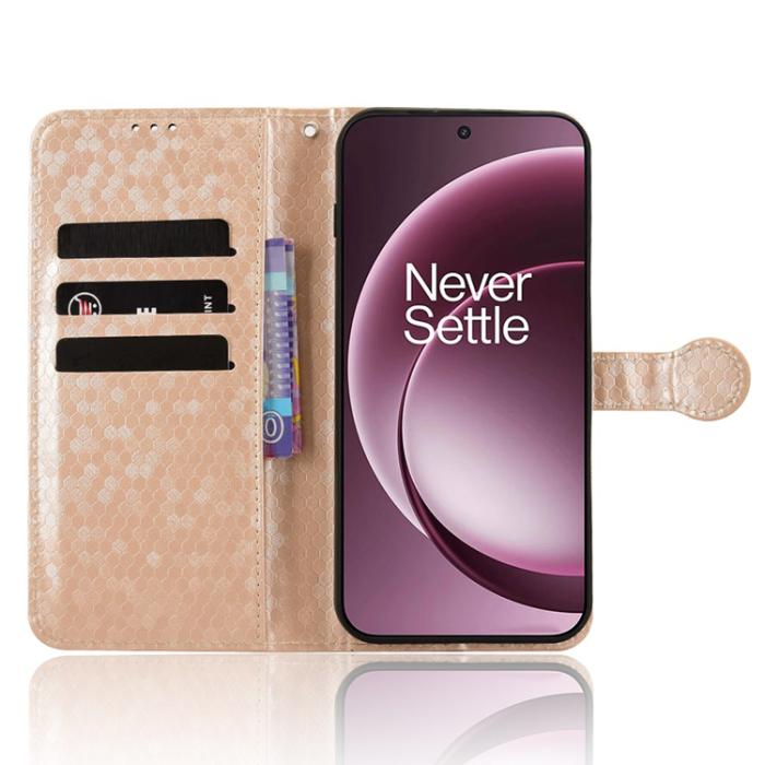 A-One Brand - OnePlus 15 5G Konstläder Plånboksfodral Dot Pattern Imprint