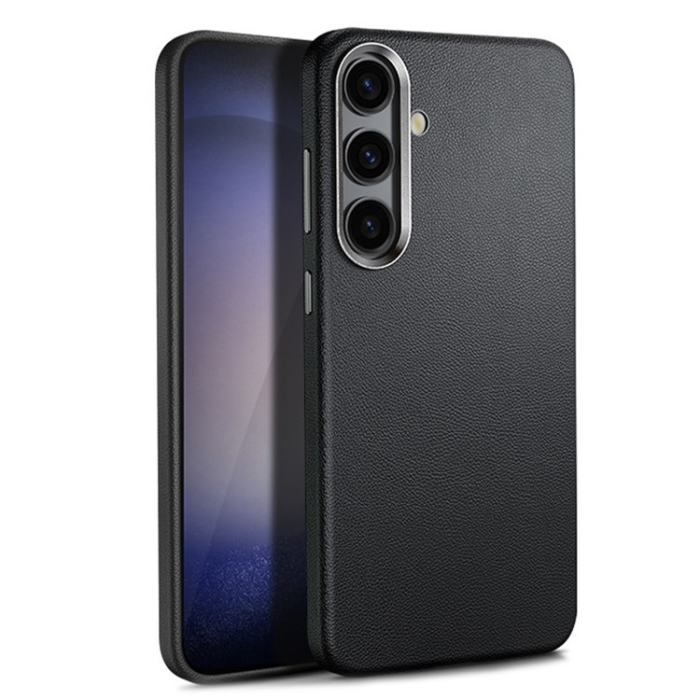 OEM - Galaxy S24 Plus Mobilskal Läder Shockproof Silikon - Svart