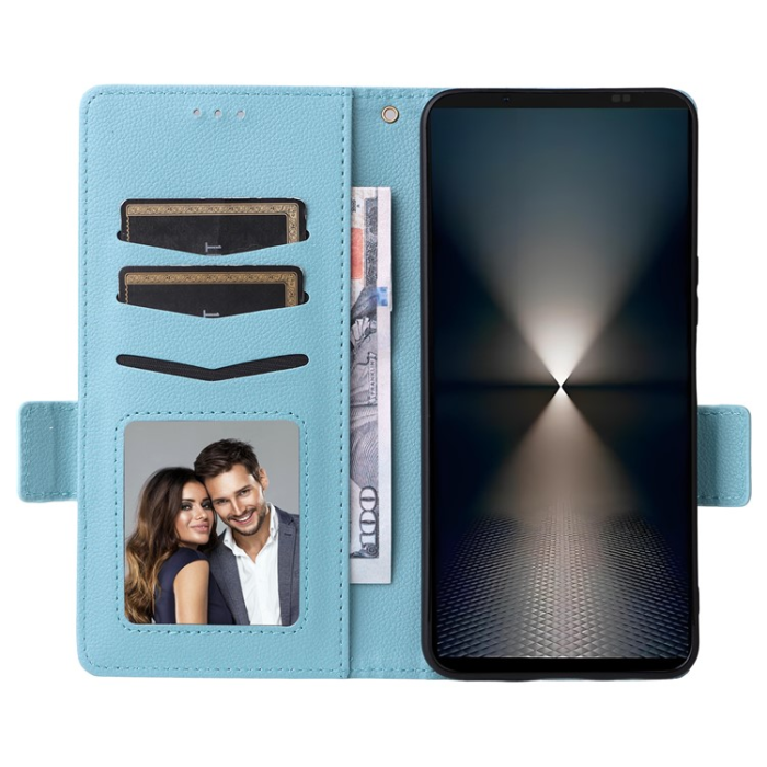 A-One Brand - Sony Xperia 1 VII Plånboksfodral Litchi Texture Med Rem