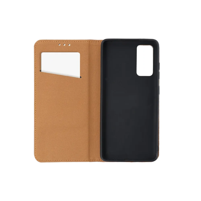 OEM - Xiaomi Redmi 14C Plånboksfodral Smart Pro Äkta Läder - Brun