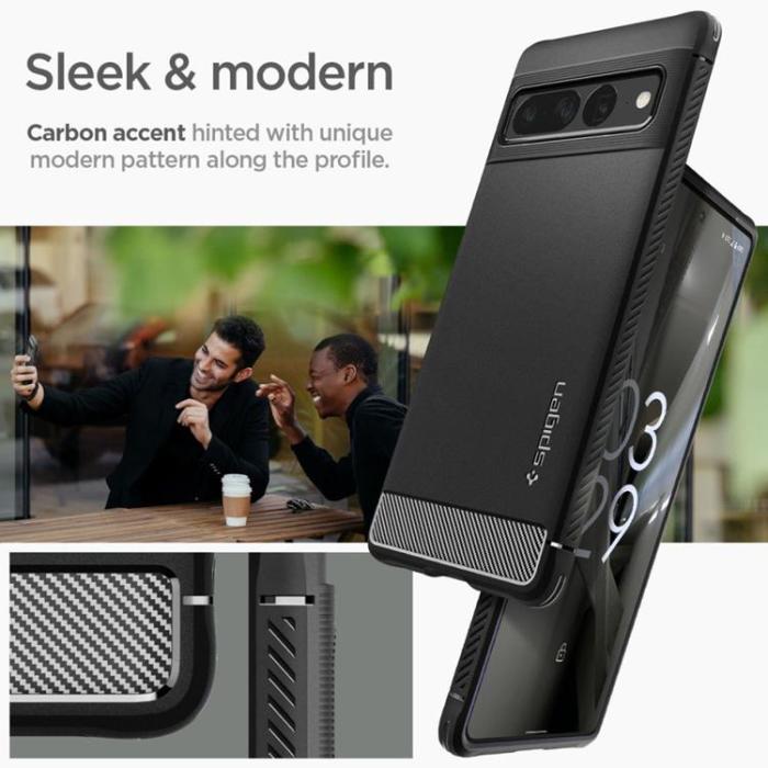 Spigen - Spigen Google Pixel 7 Pro Skal Rugged Armored - Svart
