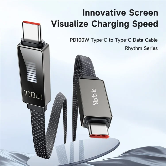 MCDODO - MCDODO USB-C - USB-C 100W Kabel 1.2M PD CA-4470 - Svart